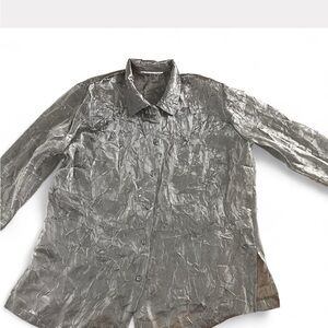 Vintage Sheer Silver Blouse